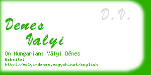 denes valyi business card